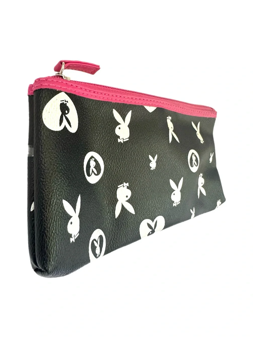 Vintage Black & White Playboy Bunny Monogram Makeup Bag